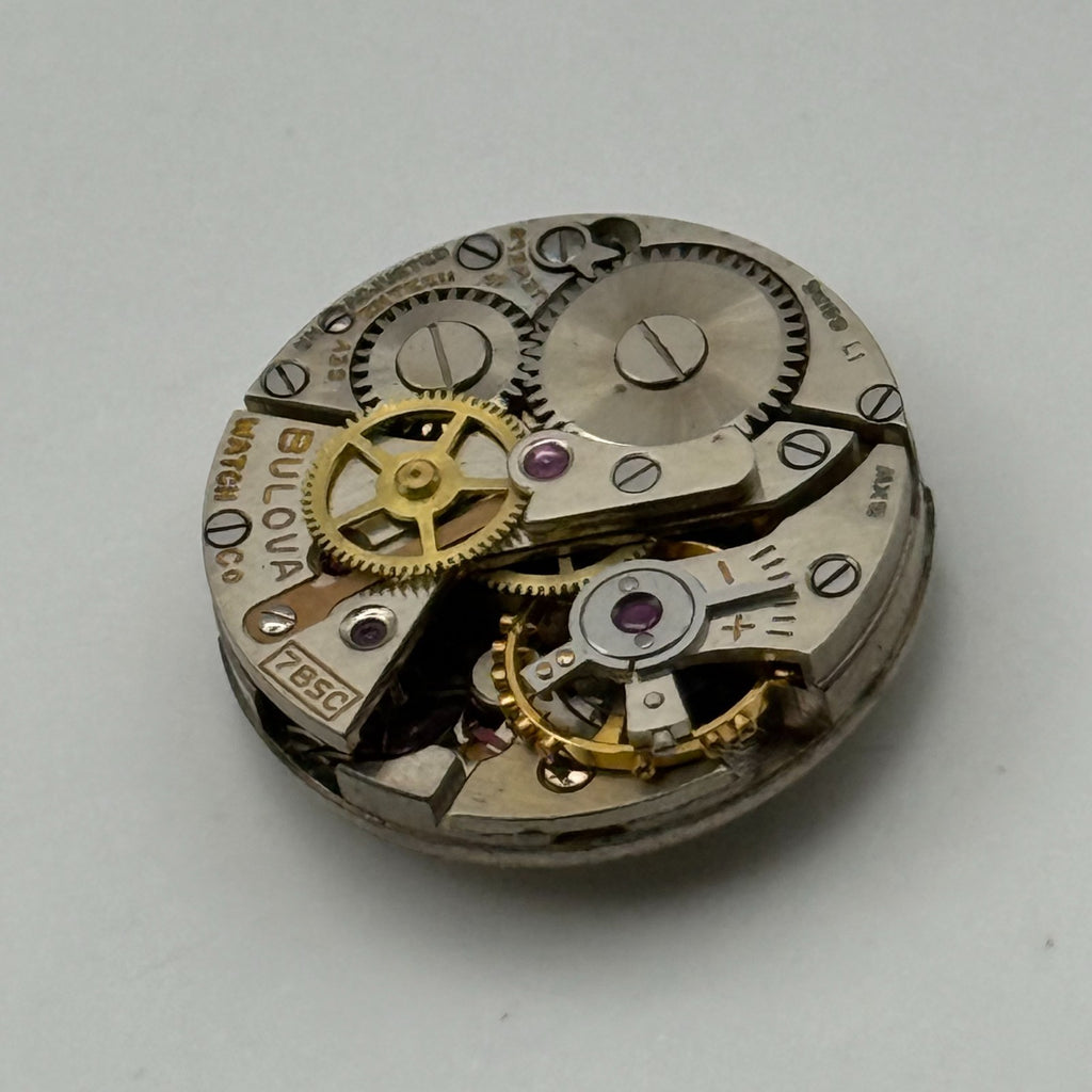 Bulova 7BSC Watch Movement Red Sweep Seconds Hand 17J Swiss Parts Repair 17.1mm