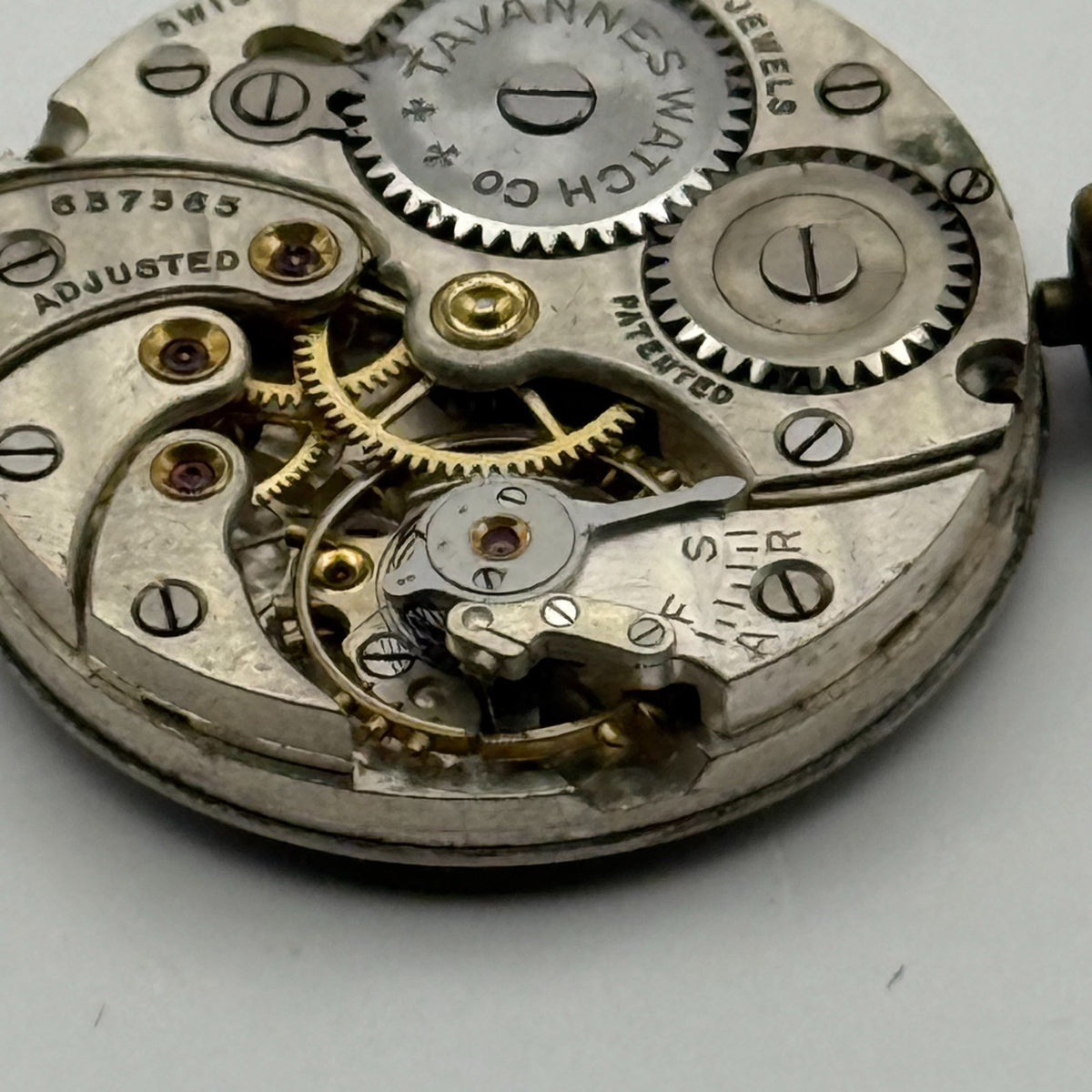 Cyma Ref 013 Watch Movement Tavannes Rare 15 Jewels Manual Wind Parts 23.6mm