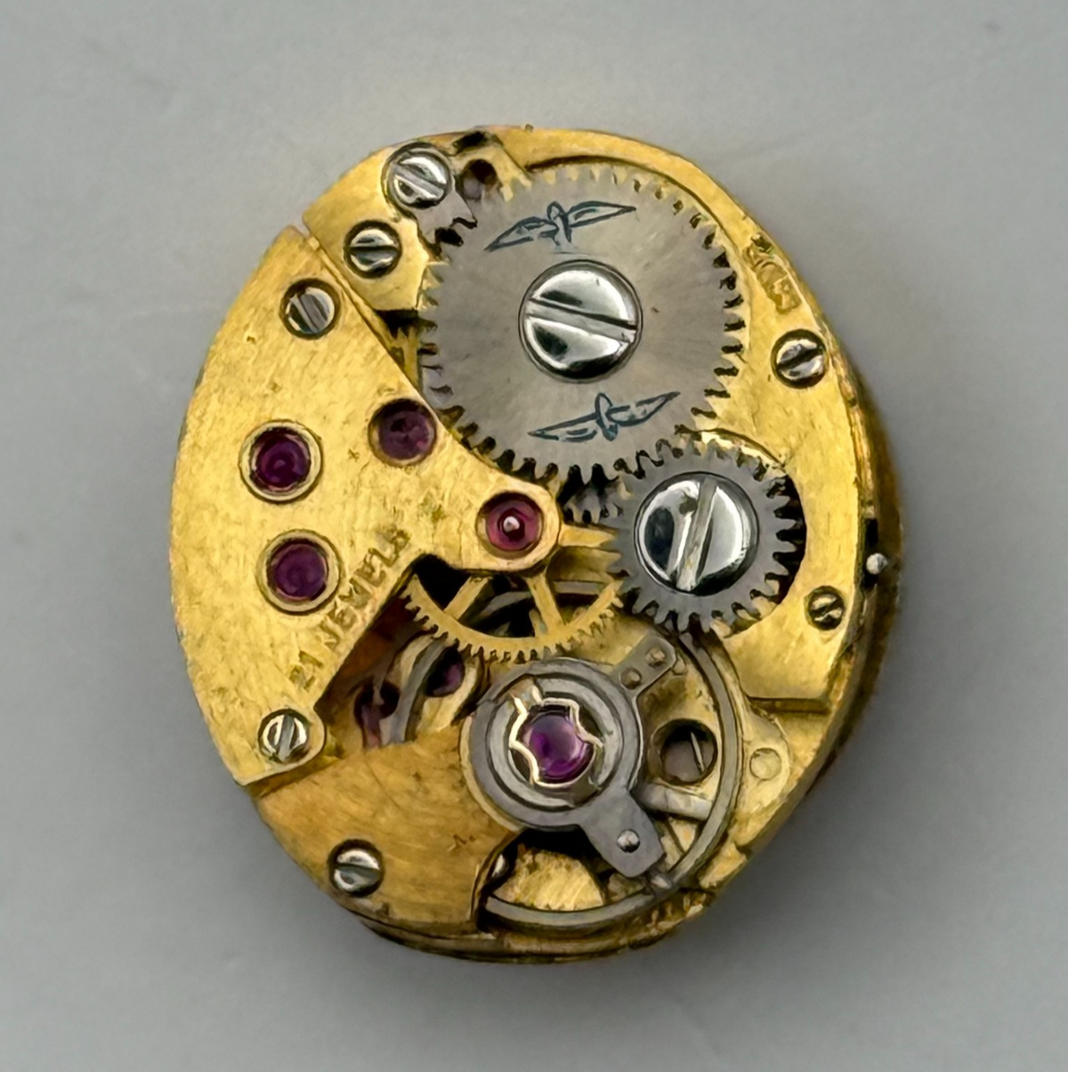 AS 1777 Watch Movement A. Schild Rotary 21 Jewels Swiss Manual Wind Parts 12.4mm