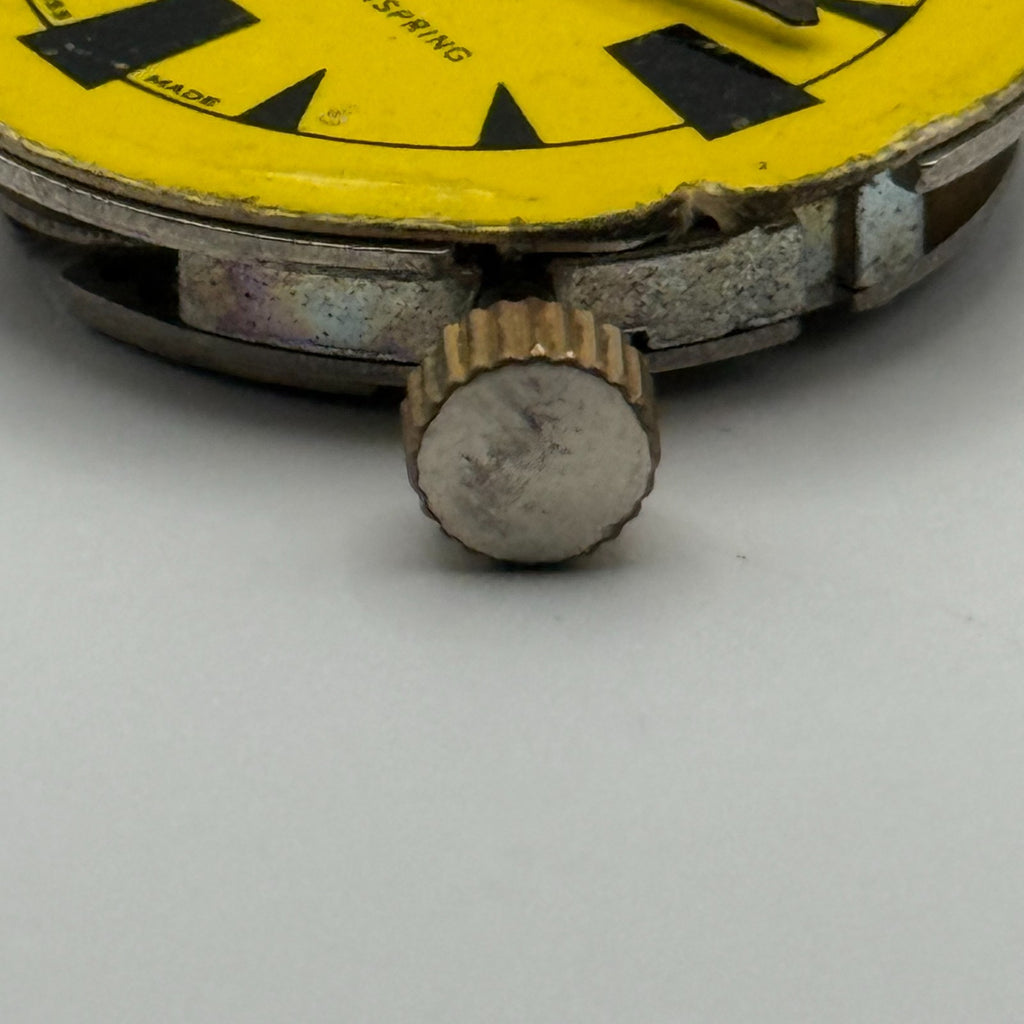 Desa 320 Watch Movement Lucerne Black Yellow Dial Burgana Manual Parts 34.6mm