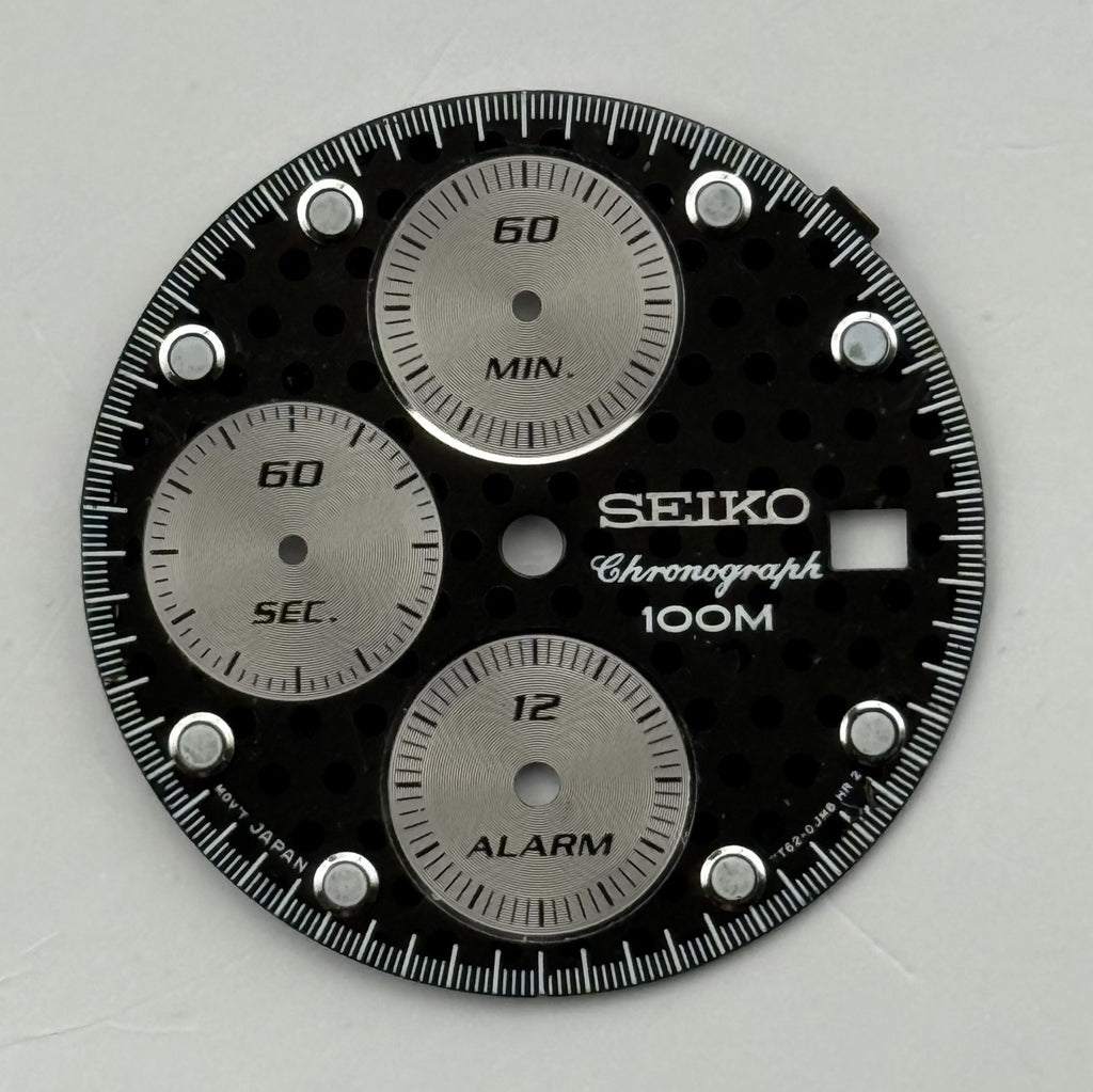 Seiko 7T62-0JM8 Watch Dial Chronograph Alarm 100M Spare Parts Repair 27.4mm