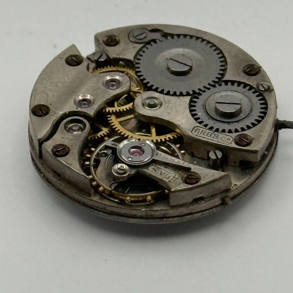 GRB & Co Trench Watch Movement - Roman Numerals - For Parts / Repair - 24.8mm