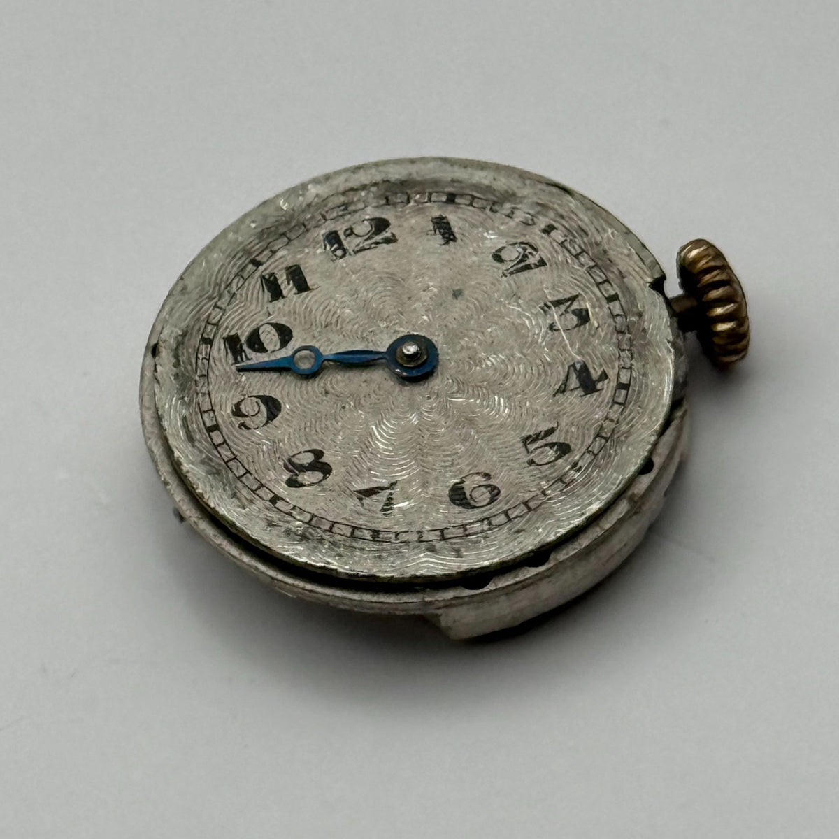 Unidentified Watch Movement 15 Jewels Swiss Manual Wind Parts Repair 19.7mm