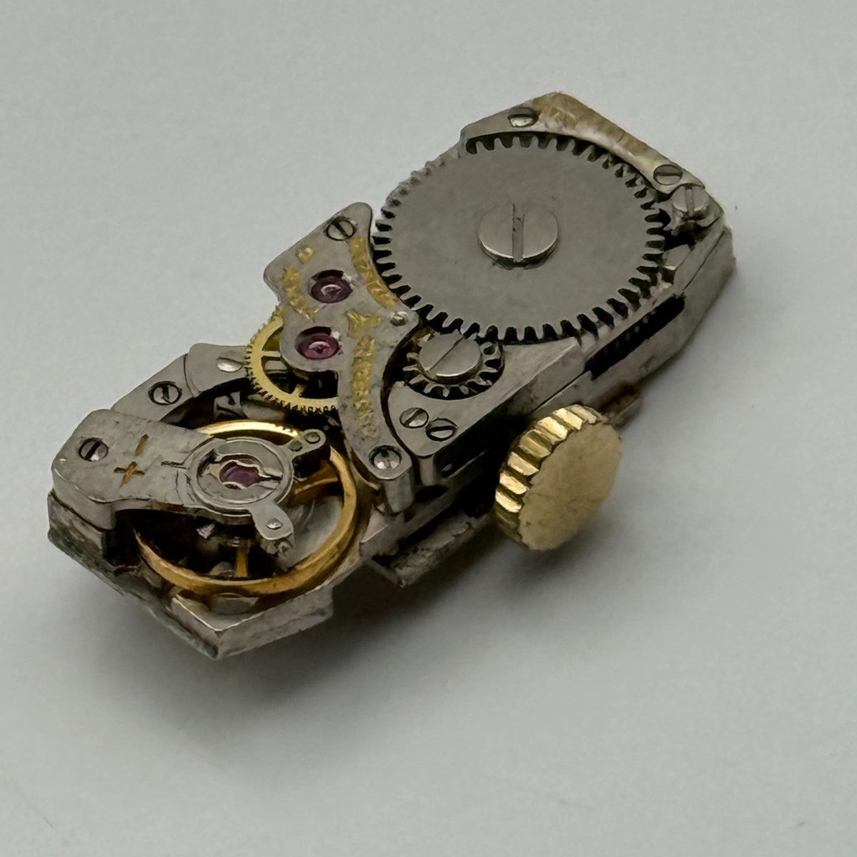 FHF 59-21 Watch Movement Delvina Swiss 17 Jewels Manual Wind Parts Repair 9mm