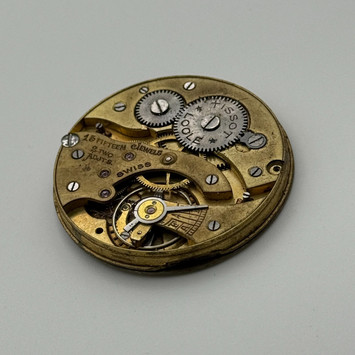 Swiss Lever Pocket Watch Movement - Tissot 18''' Hunter - Parts / Repair 41.4mm
