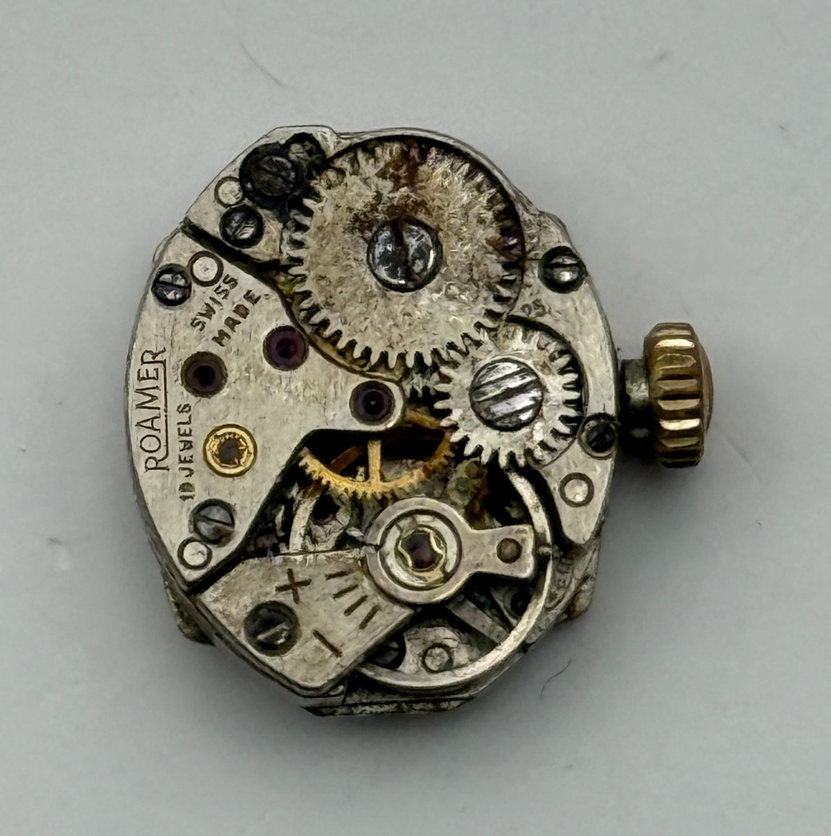 MST 466 Watch Movement Roamer 19 Jewels Swiss Manual Wind Parts Repair 13.1mm