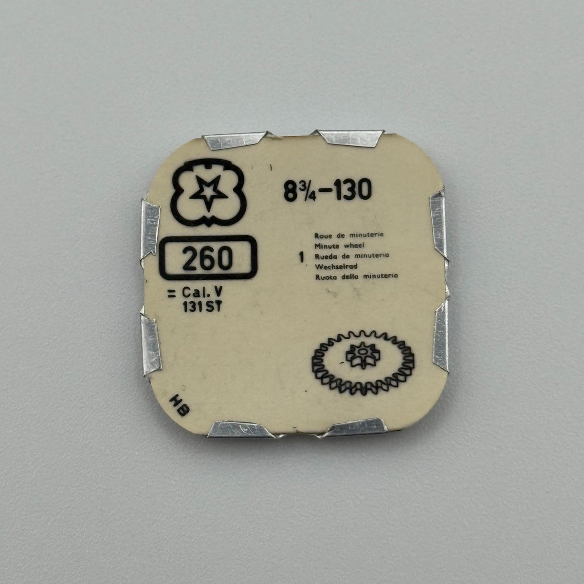 Venus 130 Minute Wheel - 8 3/4 - 260 - New Old Stock - Watch Parts