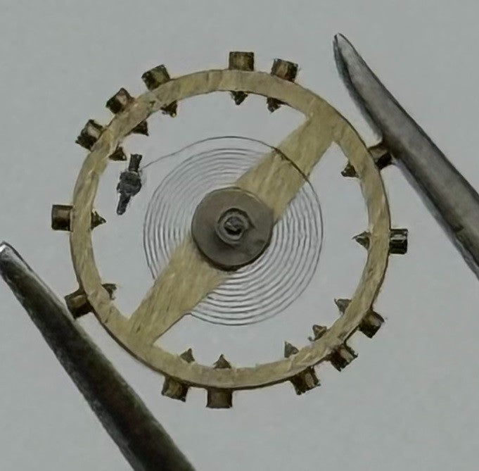 FHF 59 Balance Wheel Complete And Spring Renata 1231 M Watch Movement Parts NOS