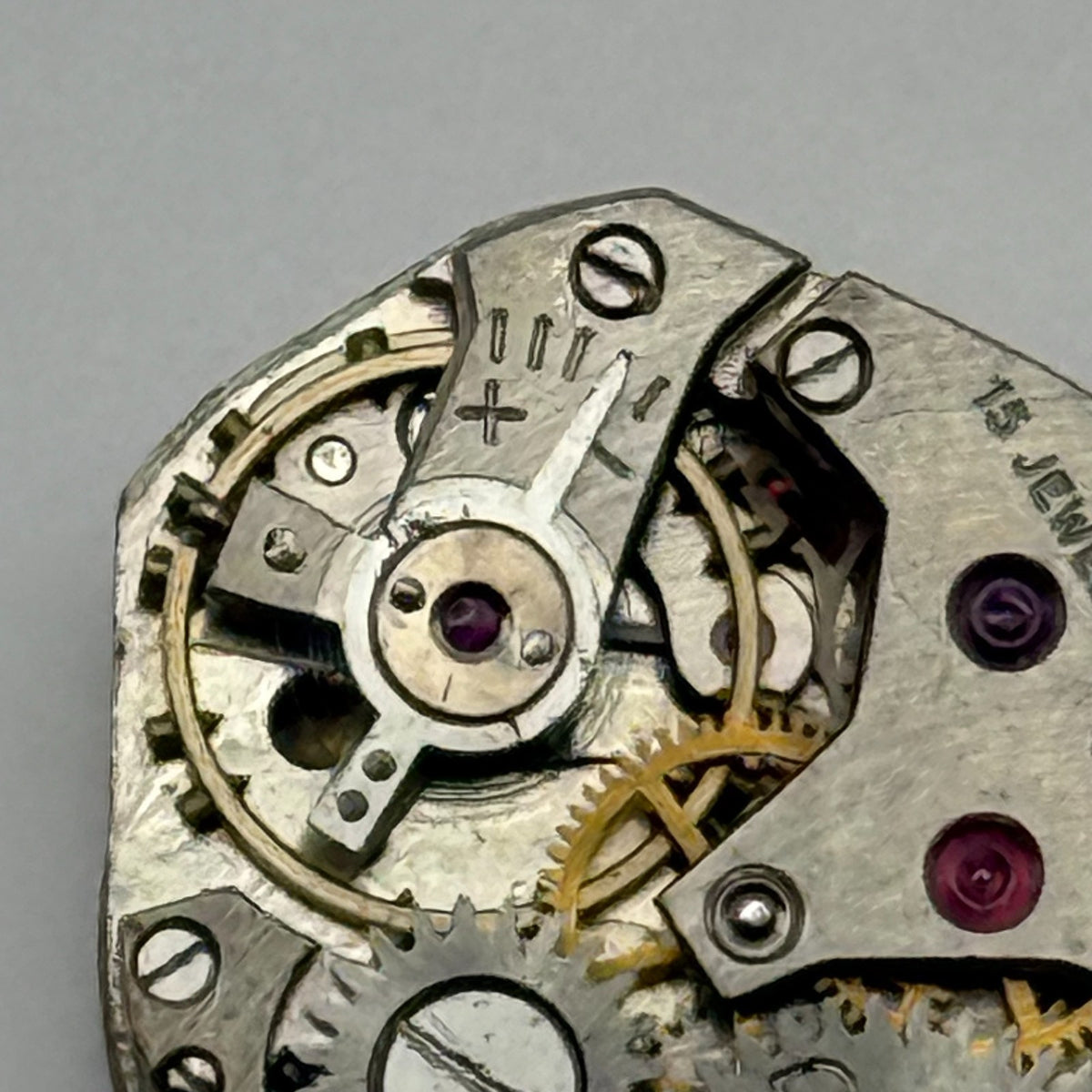 Record 75 Watch Movement Josmar 15 Jewels Swiss Manual Wind Parts Repair 15.2mm