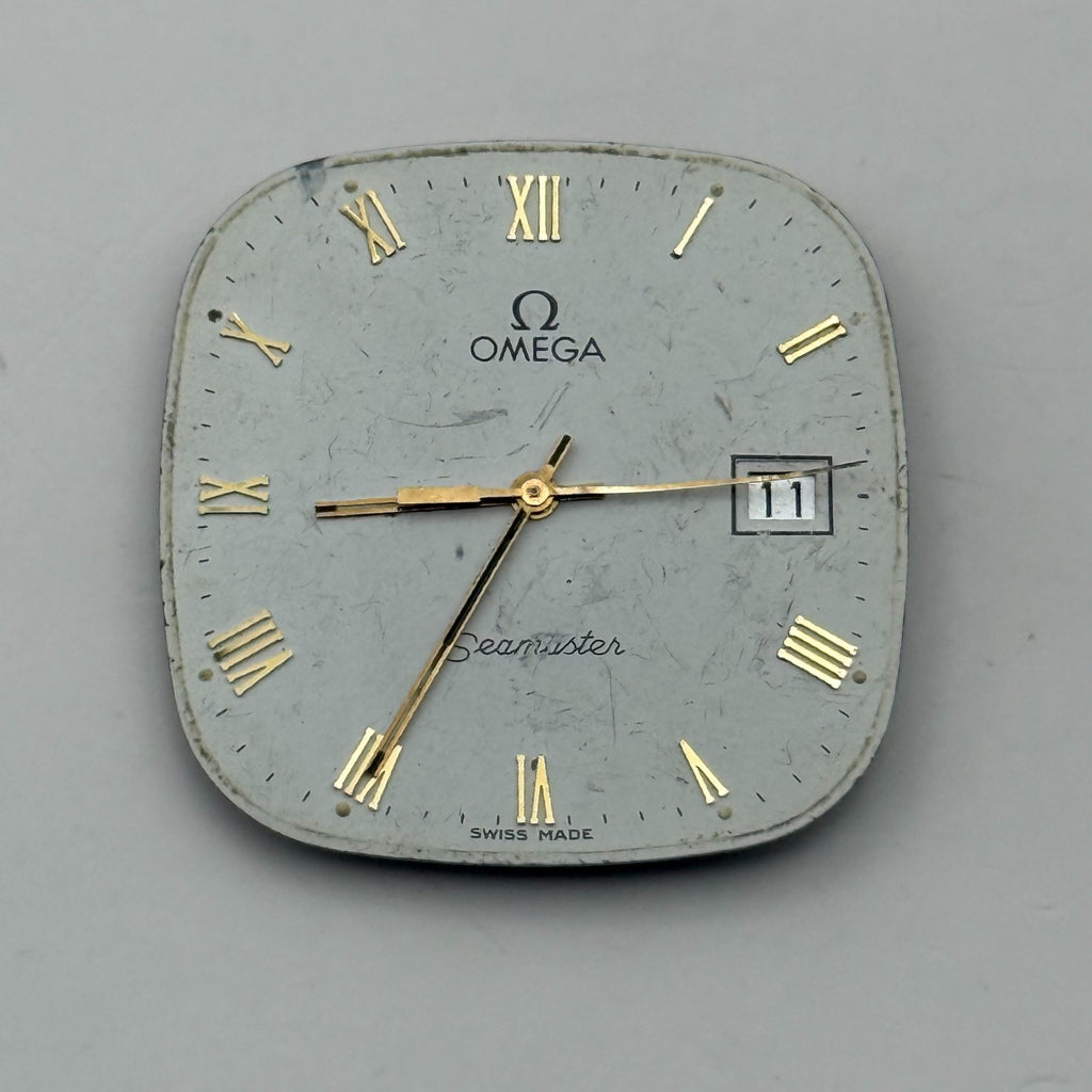 Omega 1430 Watch Movement And Dial UNTESTED Quartz Seamaster Swiss Parts 23.6mm