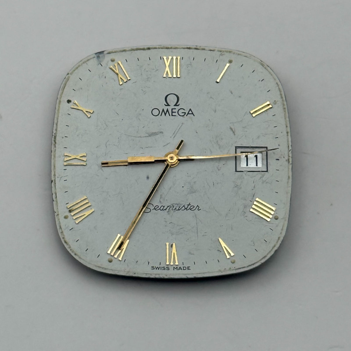 Omega 1430 Watch Movement And Dial UNTESTED Quartz Seamaster Swiss Parts 23.6mm