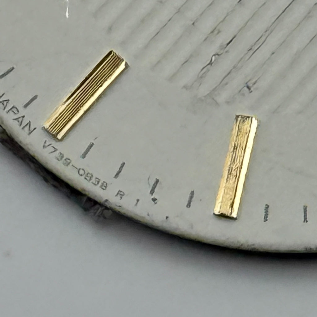 Seiko V739-0B38 Watch Dial White Japan Vintage Spare Parts Repair 27.9mm