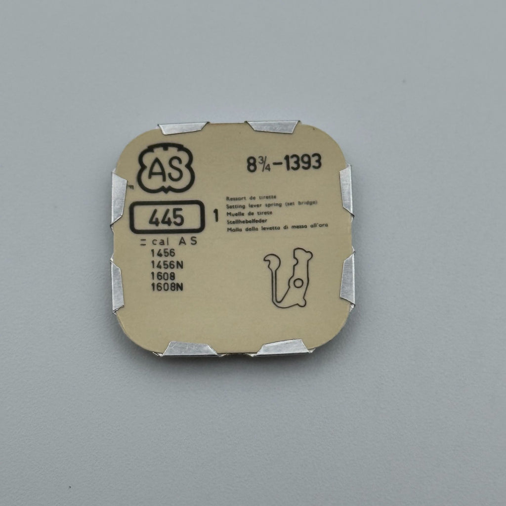 AS 1393 Setting Lever Spring - 8 3/4 - 445 - New Old Stock - Watch Parts