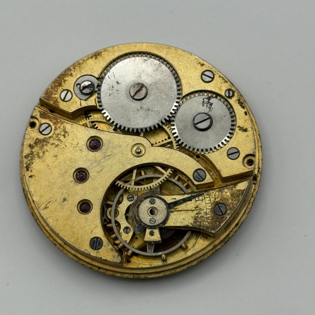 Swiss Lever Pocket Watch Movement - Unidentified - Parts / Repair 42.3mm