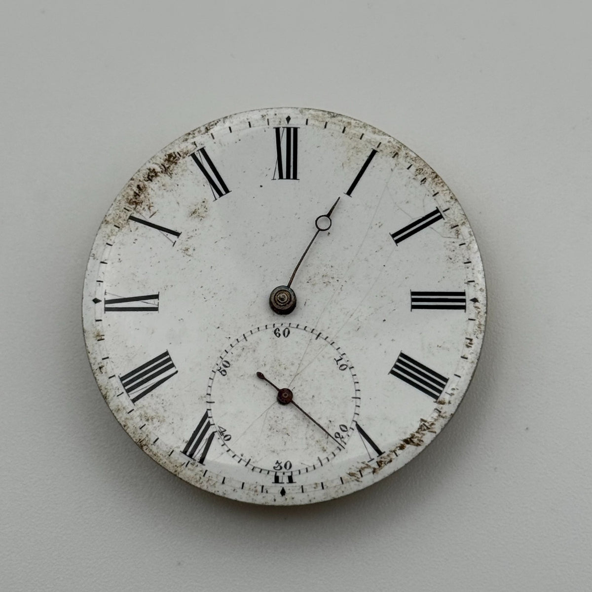 Cylinder Pocket Watch Movement - Unidentified - Antique Parts / Repair - 39.1mm