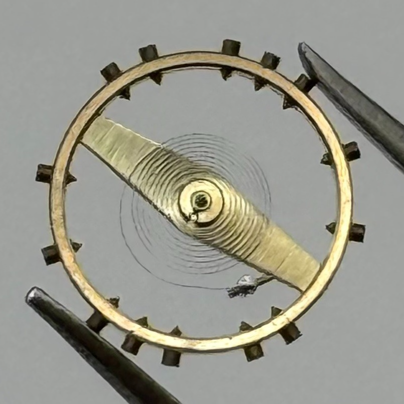 ETA 2512 Balance Wheel Complete And Spring 7¾’’’ 1454 M Watch Movement Parts NOS