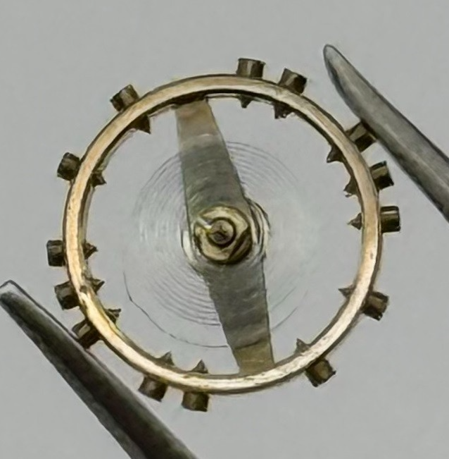 FHF 59-21 Balance Wheel Complete And Spring Renata 1353 Watch Movement Parts NOS
