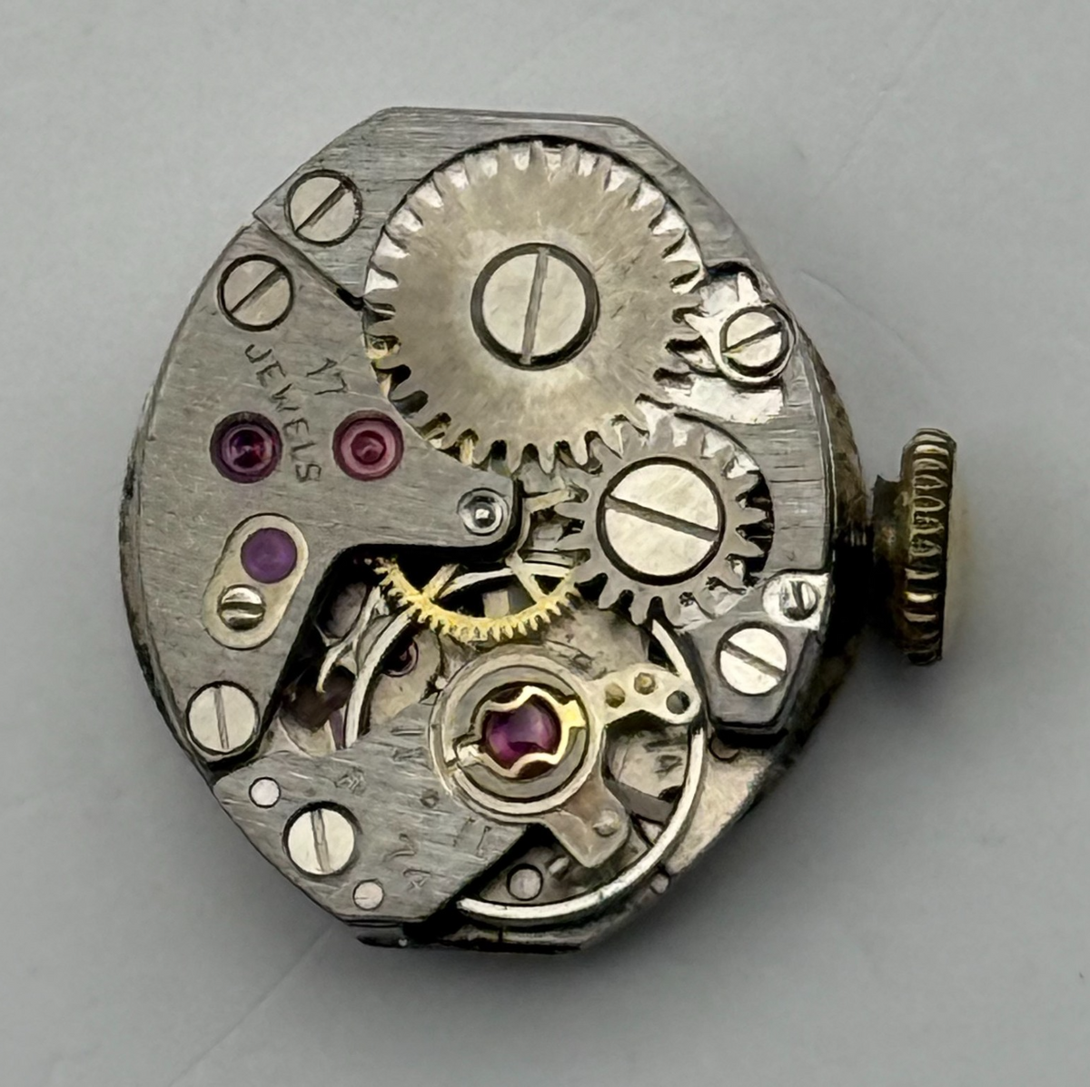 PUW 14 ? Watch Movement Polaris 17 Jewels Swiss Manual Wind Parts Repair 13.5mm