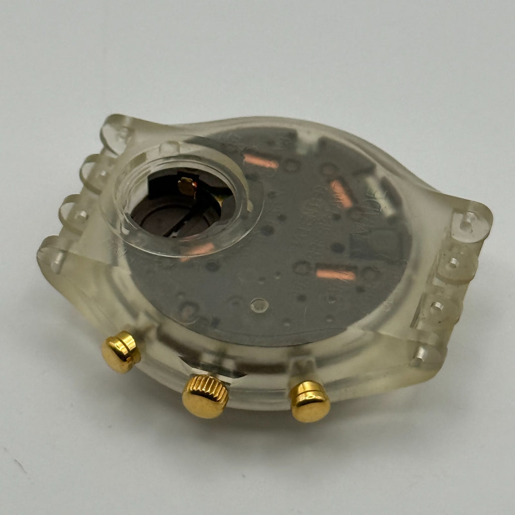 Vintage Swatch Chrono Watch SCK400 Whipped Cream 1993 ETA Quartz 40mm Parts
