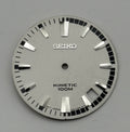 Seiko 5M62-09D8 Watch Dial Kinetic 100M Silver Tone Spare Parts Repair 27.4mm