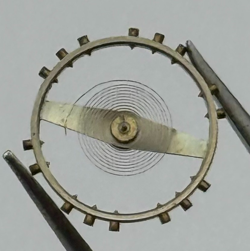 Peseux 320 Balance Wheel Complete And Spring Renata 1448 M Watch Movement Parts