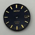 Seiko 7N82-0EL8 Watch Dial Titanium 50M Black Japan Spare Parts Repair 19.4mm
