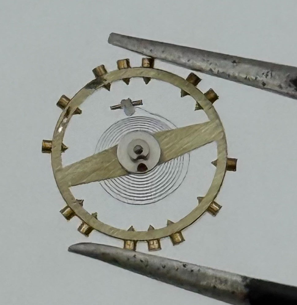 Parrenin 25 Balance Wheel Complete And Spring 5¼’’ 3411 Watch Movement Parts NOS