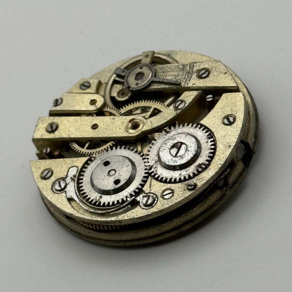 Cylinder Escapement Pocket Watch Movement - Unidentified - Parts / Repair 40mm