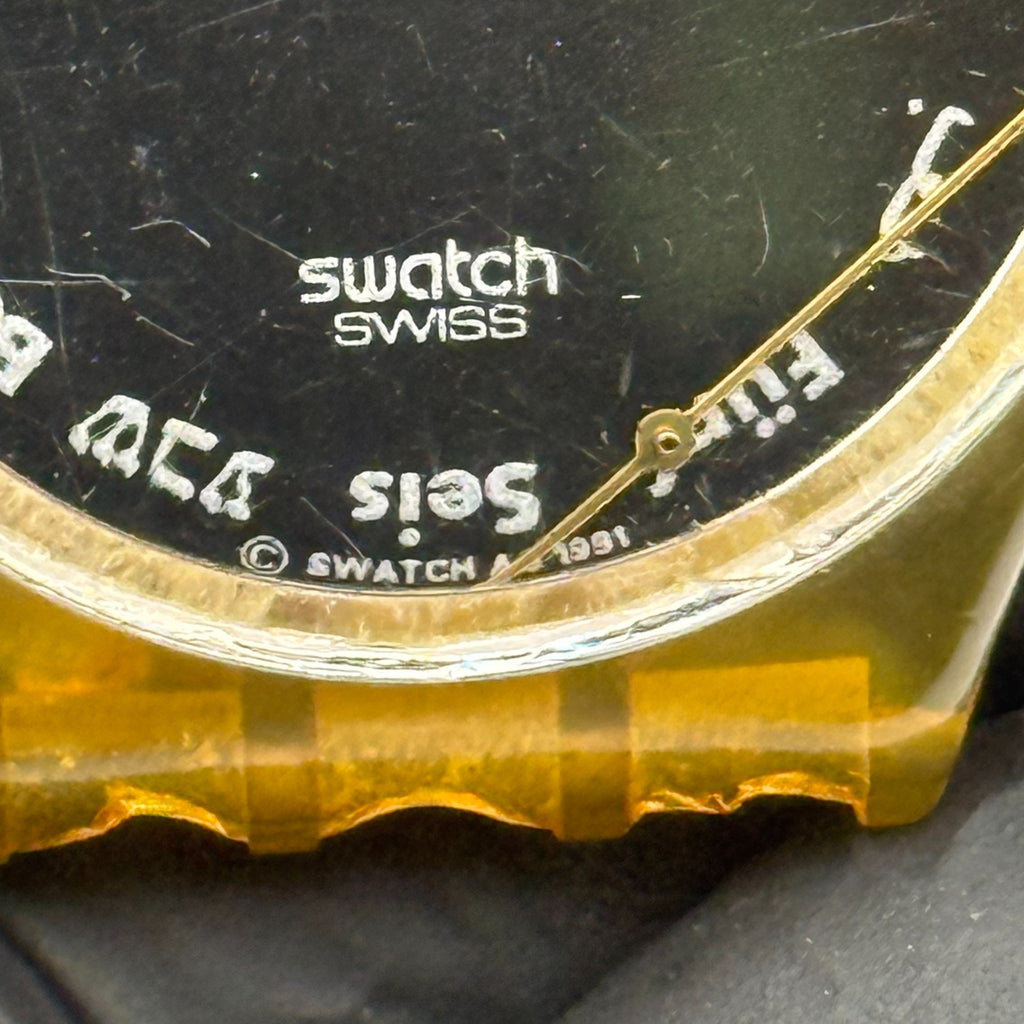Vintage Swatch Gent Watch GK703 Gutenberg 1991 Date Dial ETA Quartz 33mm Parts 
