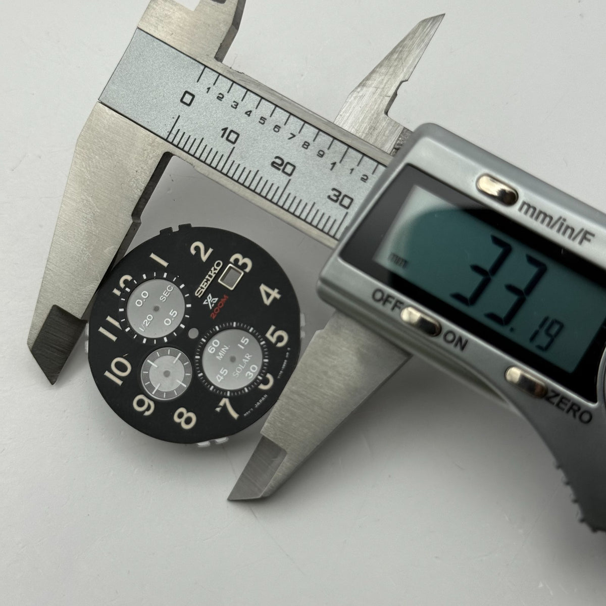 Seiko V176-0BB8 Watch Dial Solar Chronograph 200M Spare Parts Repair 33.1mm
