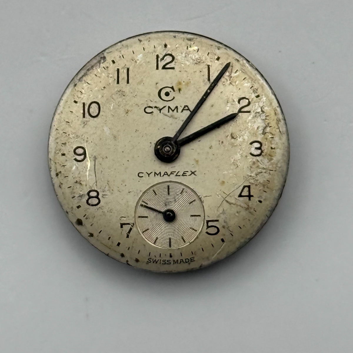 Cyma R424 Watch Movement Cymaflex 17J Swiss Manual Wind Parts Repair 19.7mm