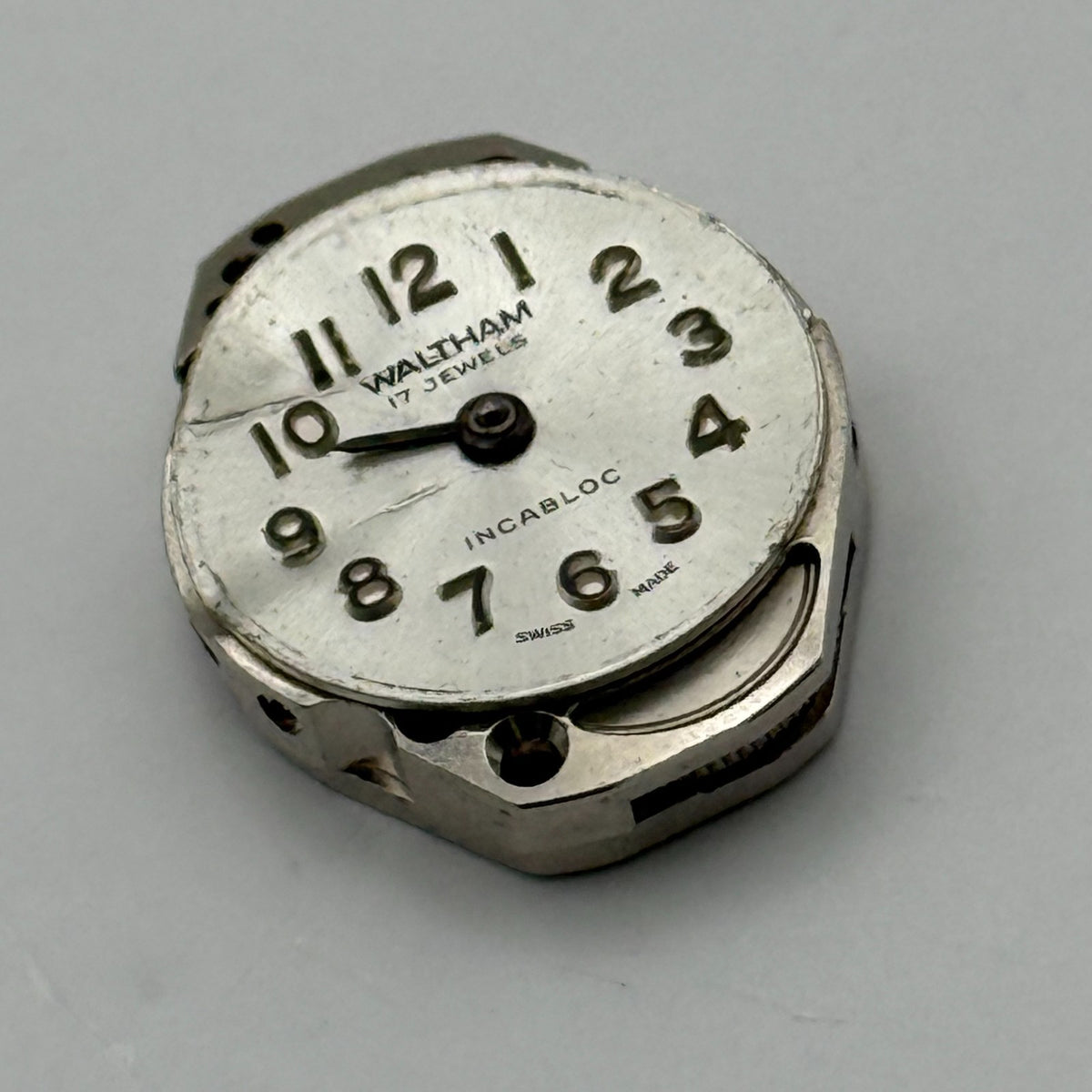 FHF 69-21 Watch Movement Waltham 17 Jewels Swiss Manual Wind Parts Repair 15.3mm