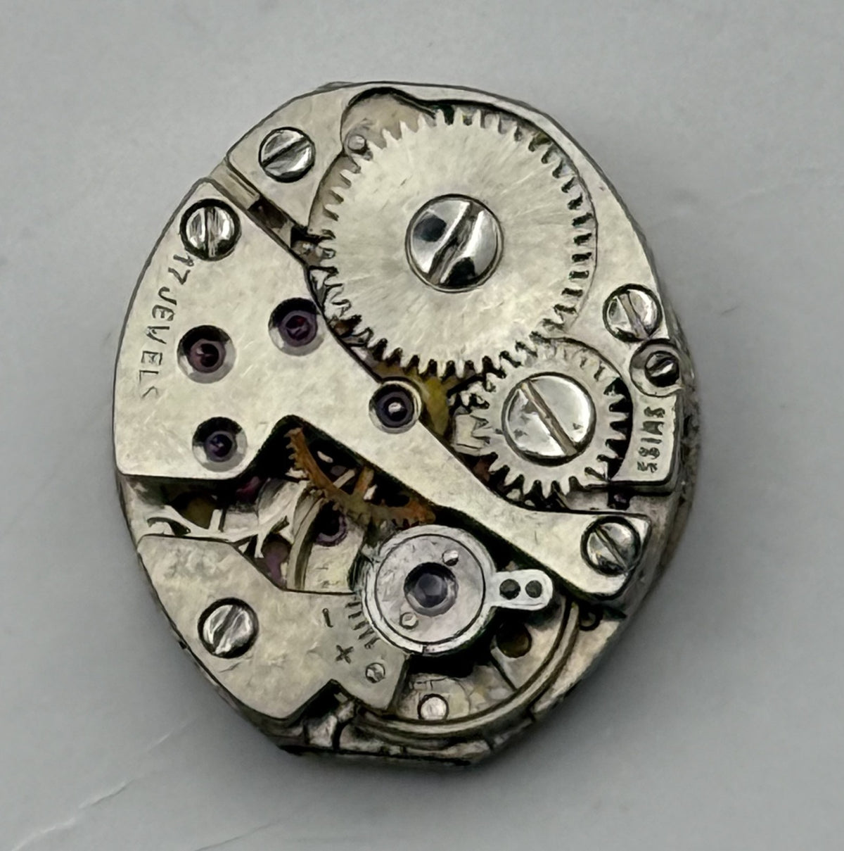 GS 30 Watch Movement MuDu 17 Jewels Swiss Manual Wind Parts Repair 12.9mm