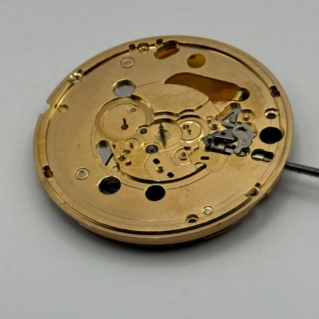 Omega 1420 Watch Movement - Running - Incomplete - For Parts / Repair - 23.9mm