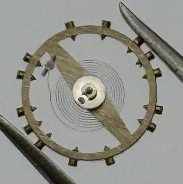 ETA 2412 Balance Wheel Complete And Spring 6¾’’’ 1257 M Watch Movement Parts NOS