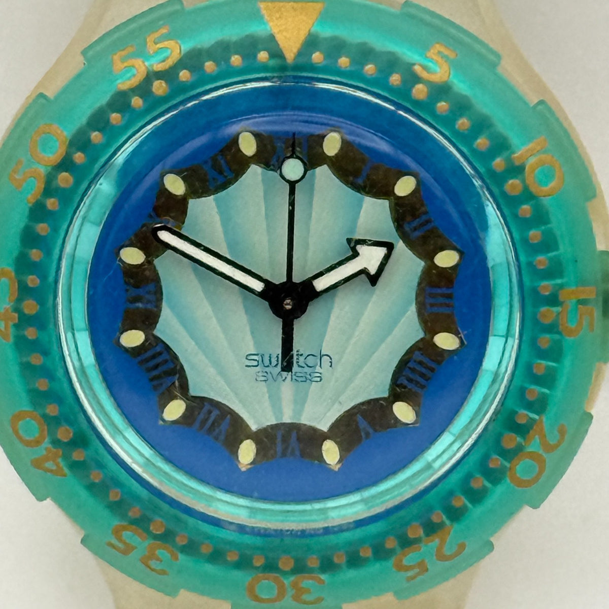 Vintage Swatch Scuba 200 Watch SDK119 Seahorse 1994 ETA Quartz Swiss 40mm Parts 