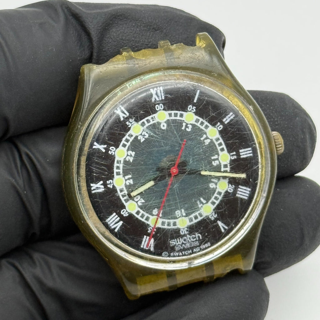 33mm Vintage 1992 Swatch Screw Driver 24 Hour Quartz Watch UNTESTED PARTS REPAIR