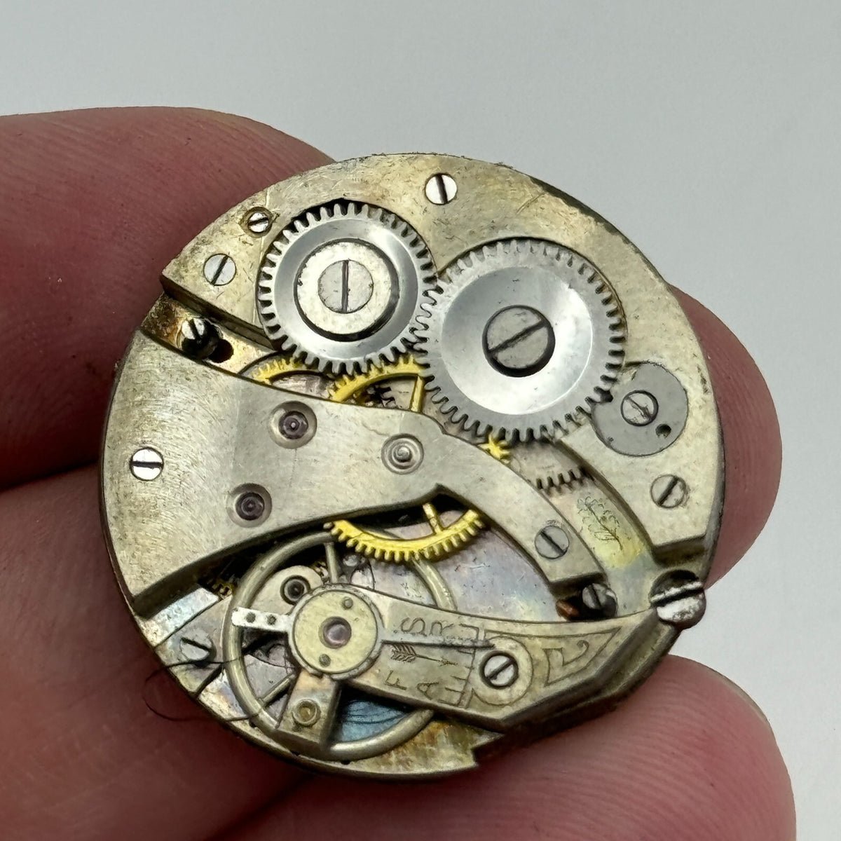 Unidentified Leaf Mark Watch Movement - Men's - For Parts / Repair - 28mm