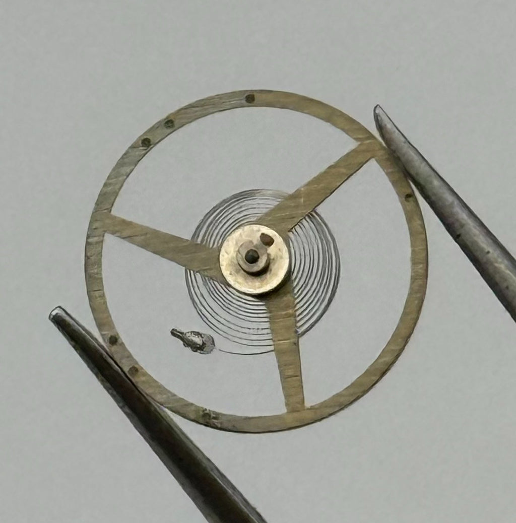 ST 1940 1950 Balance Wheel Complete And Spring Renata Watch Movement Parts NOS