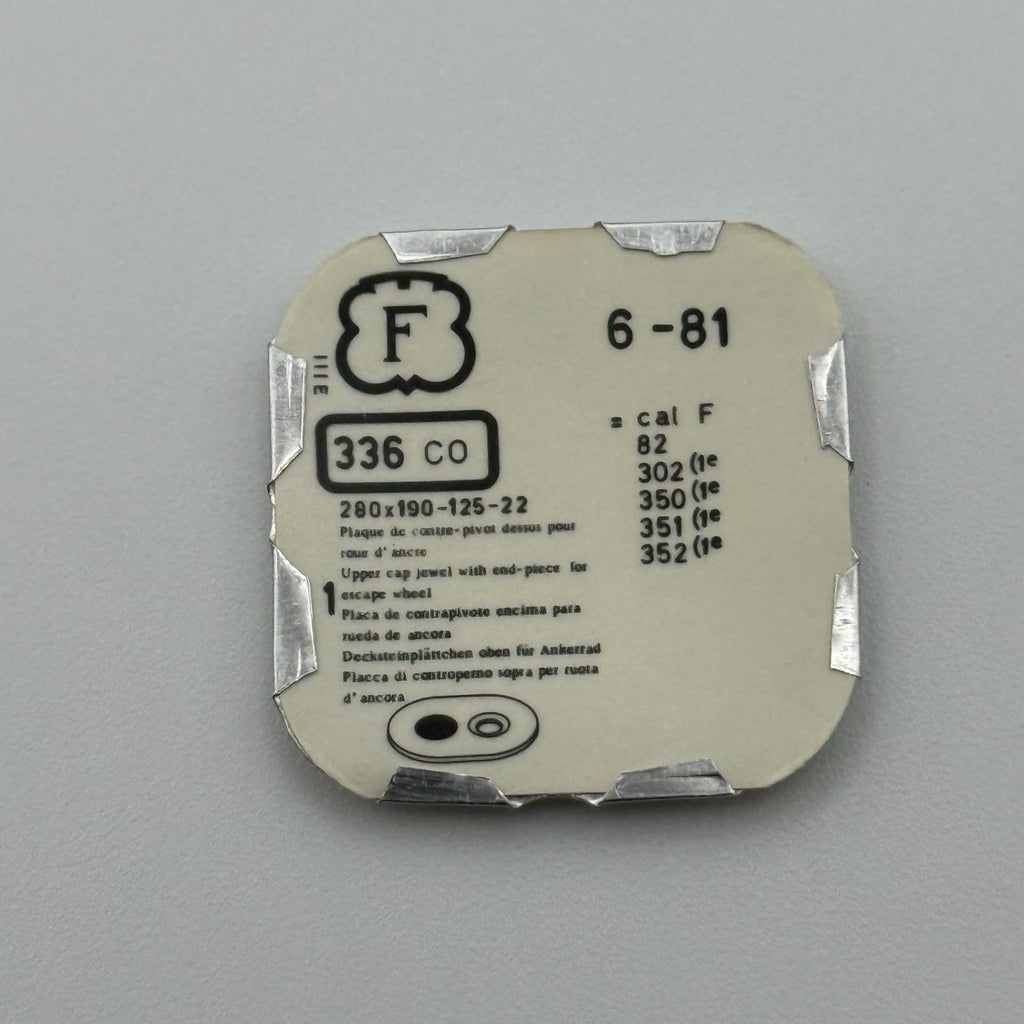 Felsa 81 Upper Cap Jewel With End Piece - 6 - 336 - New Old Stock - Watch Parts