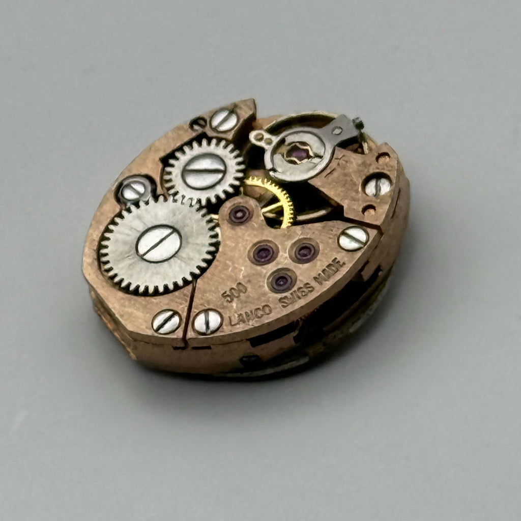 Lanco 500 Watch Movement 17 Jewels Inacbloc Swiss Manual Wind Parts 12.9mm