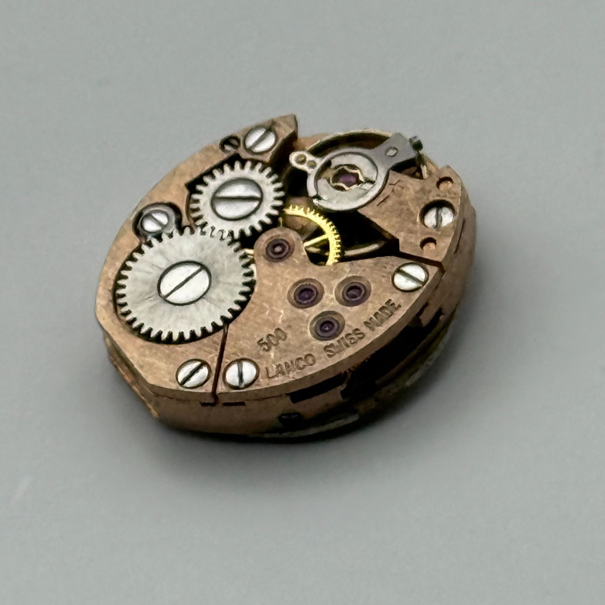 Lanco 500 Watch Movement 17 Jewels Inacbloc Swiss Manual Wind Parts 12.9mm