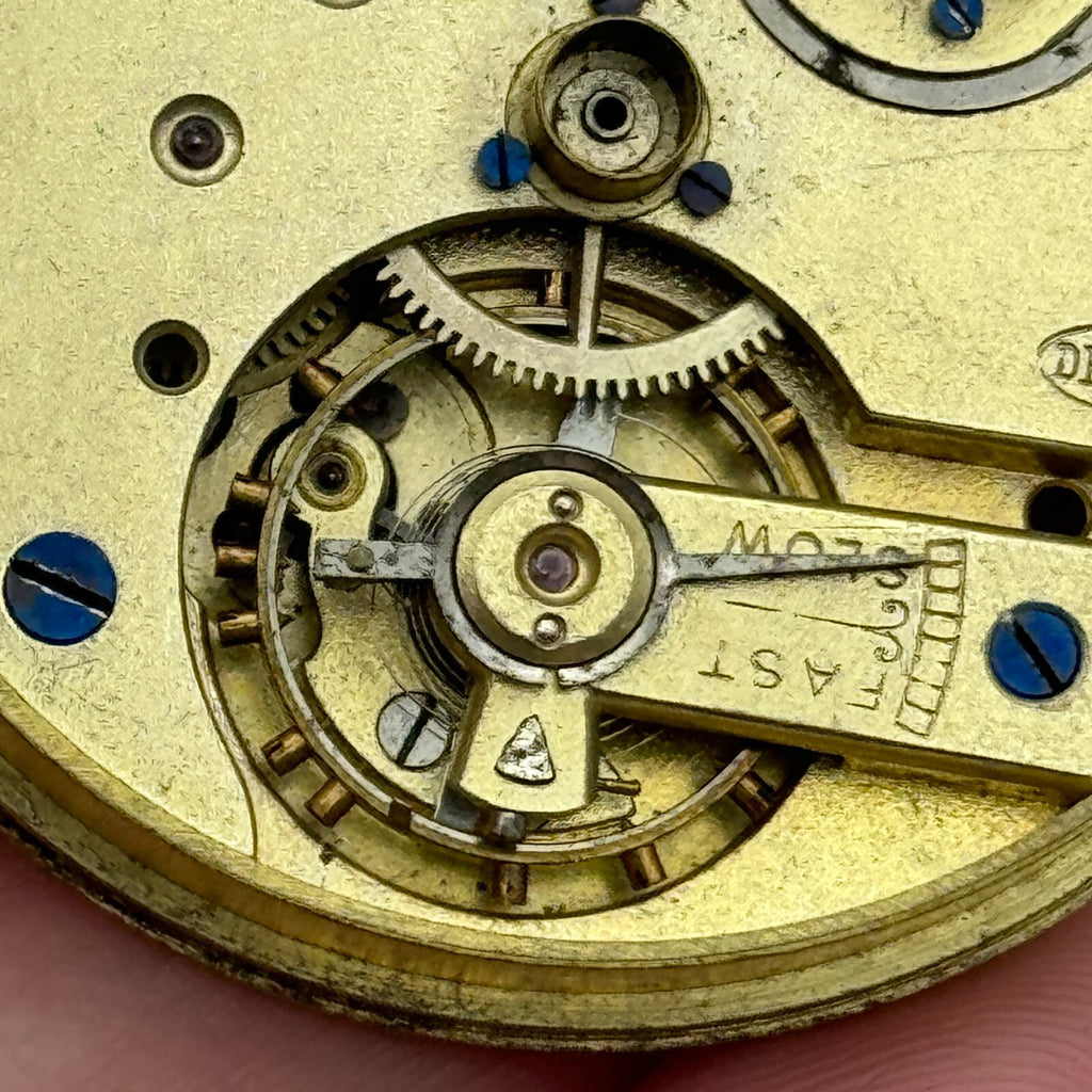 Antique Pocket Watch Movement Key Wound Dimier Freres & Cie D F & C Parts 45.3mm