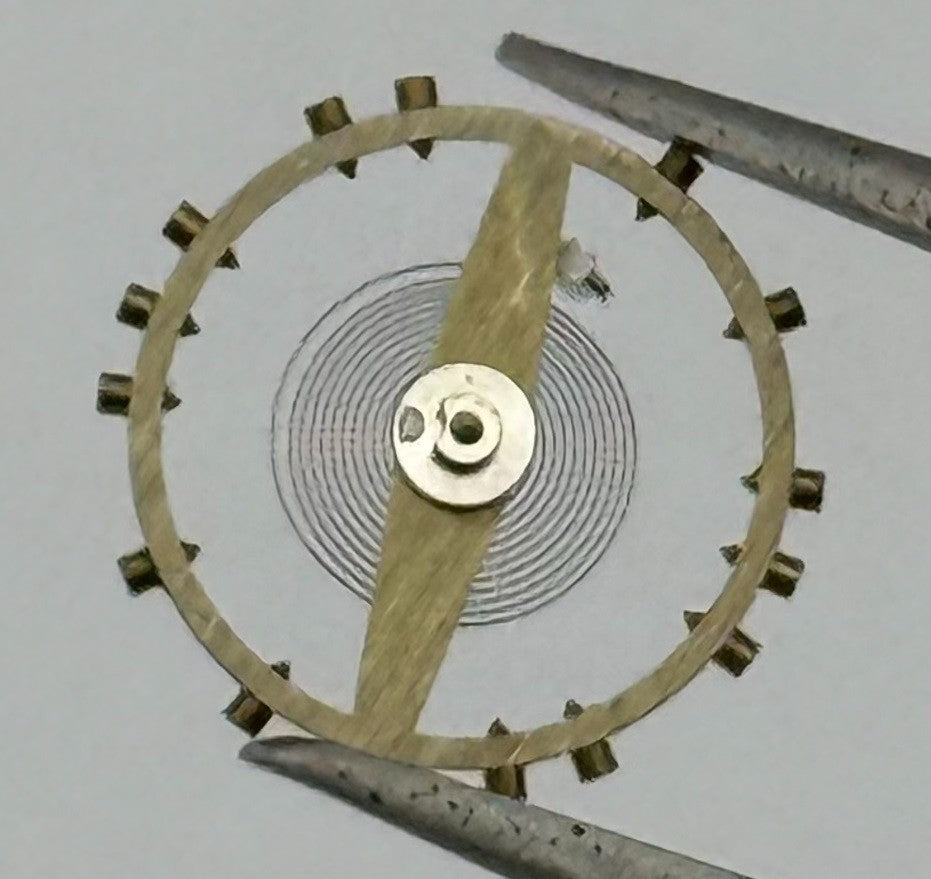 Dama 500 Balance Wheel Complete And Spring 10½’’’ 394 M Watch Movement Parts NOS