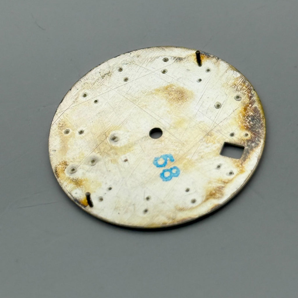 Seiko 5M62-09D8 Watch Dial Kinetic 100M Silver Tone Spare Parts Repair 27.4mm