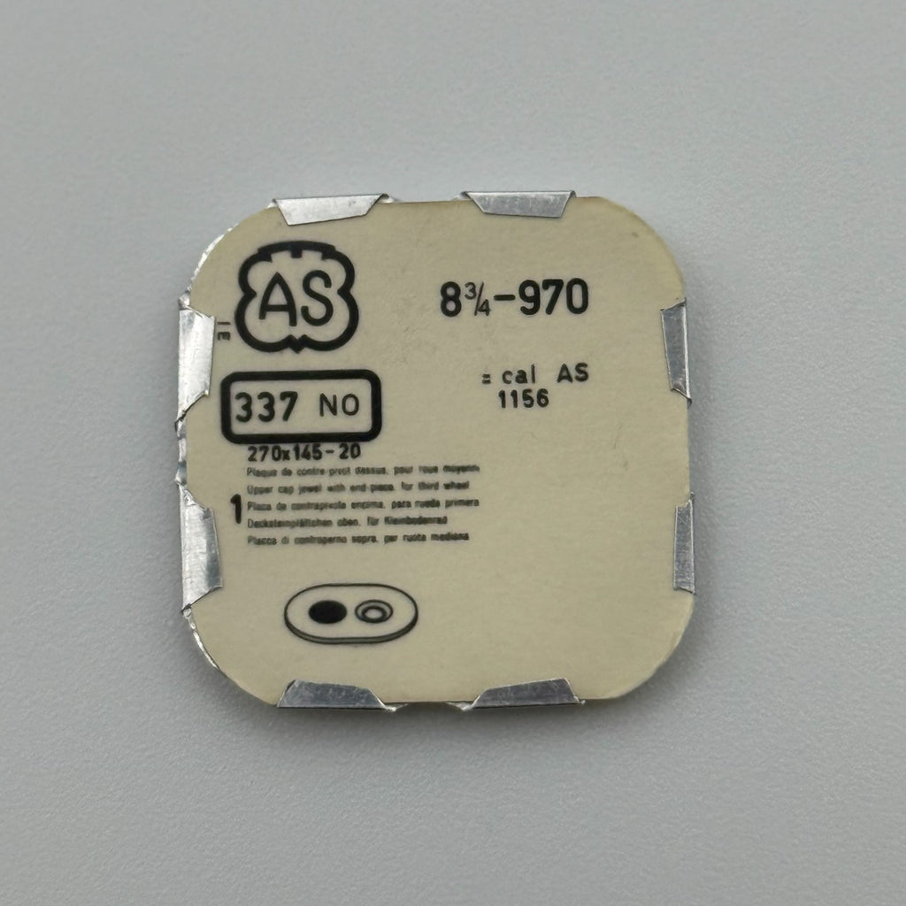 AS 970 Upper Cap Jewel With End Piece - 8 3/4 - 337 - NOS - Watch Parts