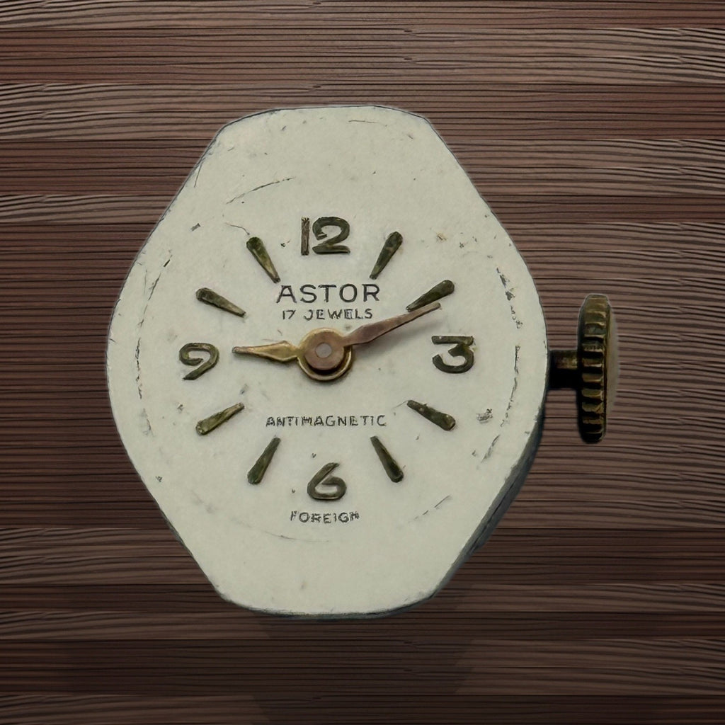 C.64.C Watch Movement - Astor 17 Jewels - For Parts / Repair - 15mm