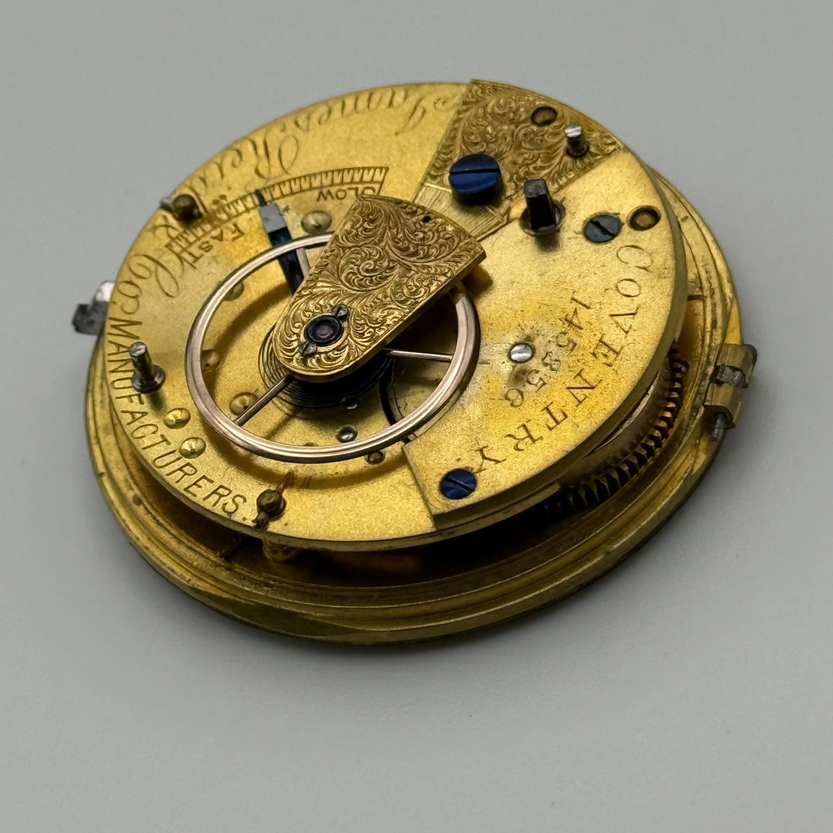English Lever Pocket Watch Movement - James Reid & Co. Coventry - Parts / Repair