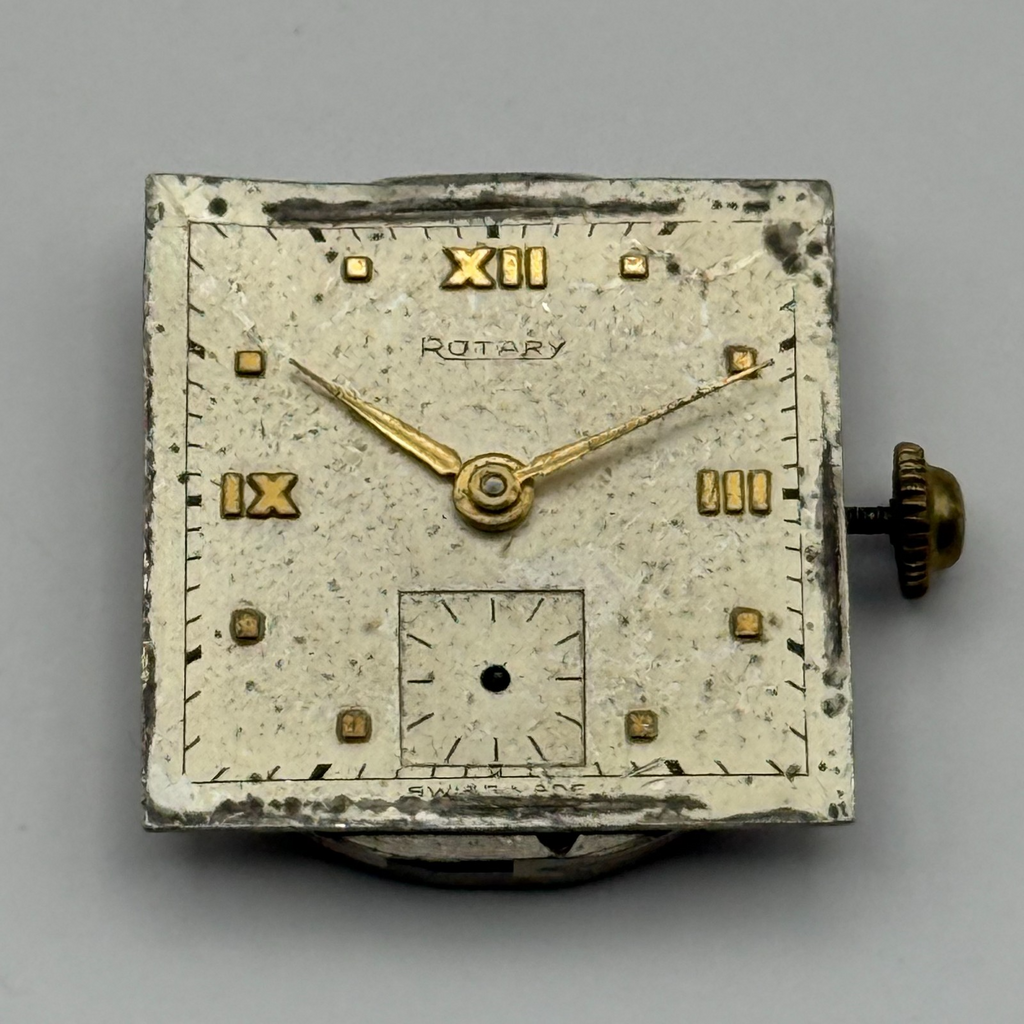 Rotary 830 Watch Movement - 15 Jewels - For Parts / Repair - 20mm