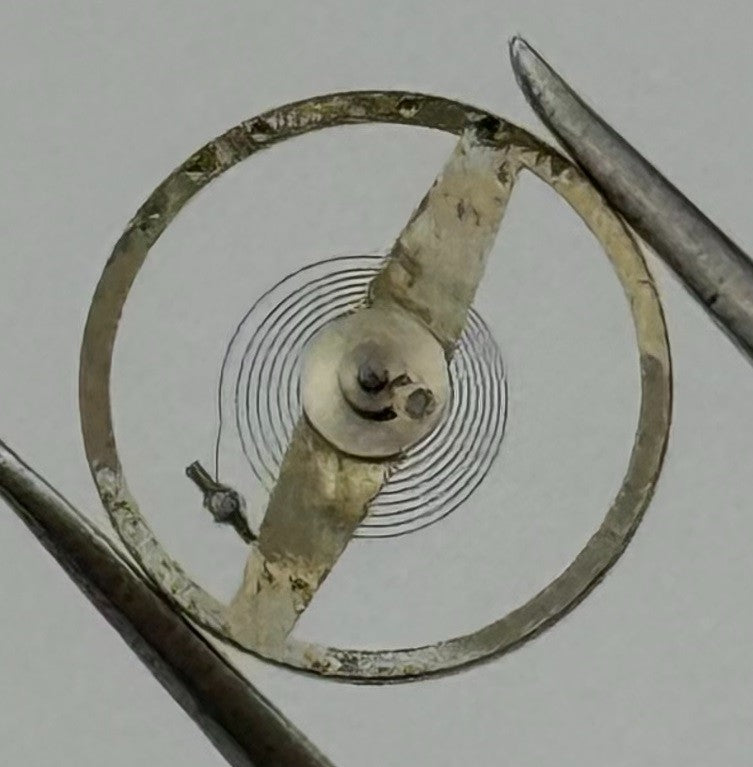FHF 60 Balance Wheel Complete And Spring Renata 535 M Watch Movement Parts NOS